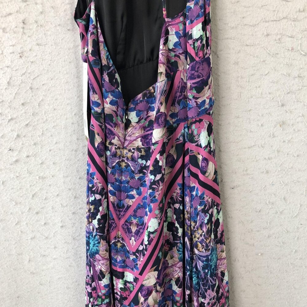 Nicole Miller Dress Womens 4 Halter Maxi Floral Wedding Party Formal Event - Picture 13 of 16